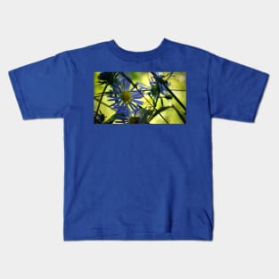 Blue Aster Flower Kids T-Shirt